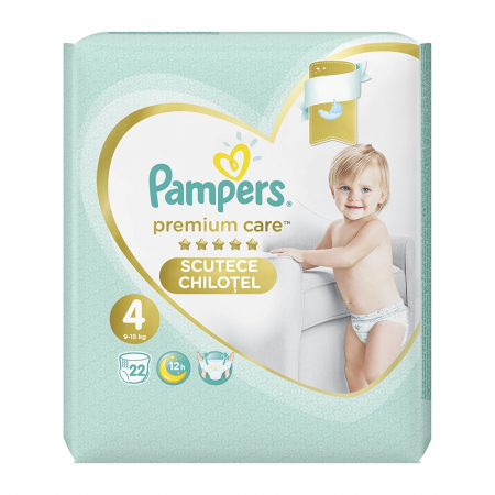 Scutece si chilotei - Scutece-chilotel Pampers Premium Care Pants Marimea 4, 9-15 kg, 22 bucati EVO