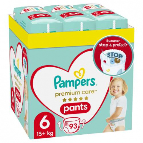 Jucarii, Copii & Bebe - Scutece-chilotel Pampers Premium Care Pants XXL Box Marimea 6, 15 kg+, 93 buc