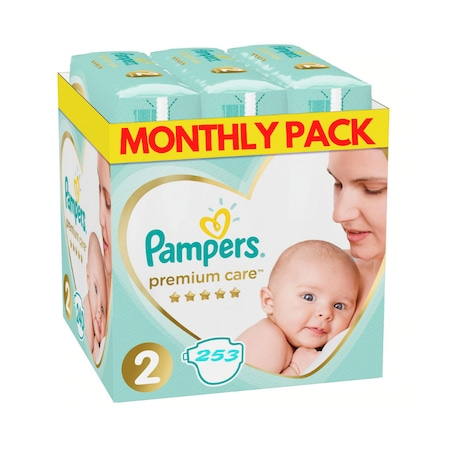 Scutece si chilotei - Scutece pentru Copii  Nou Nascuti - PAMPERS Premium Care Big Pack Nr 2, 3-6 kg, 253 buc