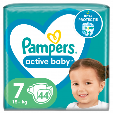 Scutece Pampers Active Baby Jumbo Pack, Marimea 7, 15+ kg, 44 buc [1]