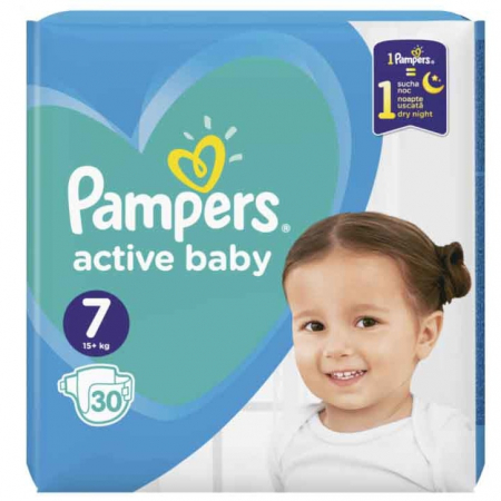 Scutece si chilotei - Scutece Pampers Nr.7 30buc Active Baby