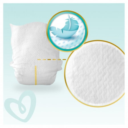 Scutece Pampers Premium Care, Nou Nascut, Piele Sensibila, Absorbtie Ridicata, Marimea 1, 2-5 kg, 156 buc, Testat Dermatologic [3]