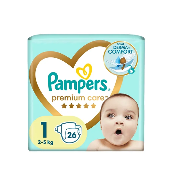 Scutece si chilotei - Scutece Pampers Premium Care Small Pack 1 Nou Nascut, 2-5kg, 26 buc