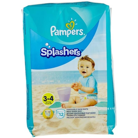Scutece si chilotei - Scutece Pampers Splashers nr.3-4, 6-11 kg, 12 buc