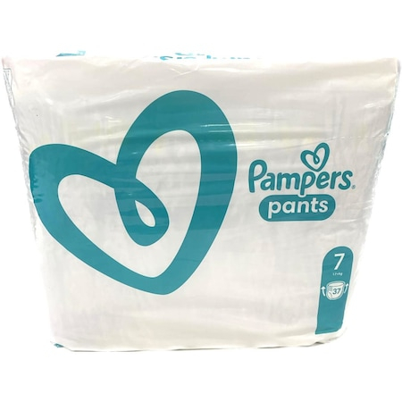 Scutece si chilotei - Scutece Pampers Tip Chilotel Numarul 7, capacitate mare de absorbtie, Testat Dermatologic, 17+KG, 37 Buc