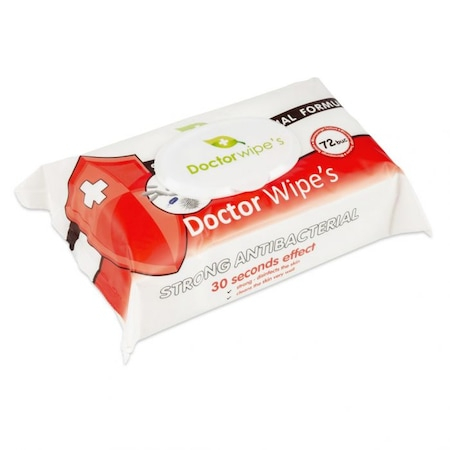 Servetele Umede Antibacteriene, Doctor Wipe's, cu Capac, 72 buc/set [2]