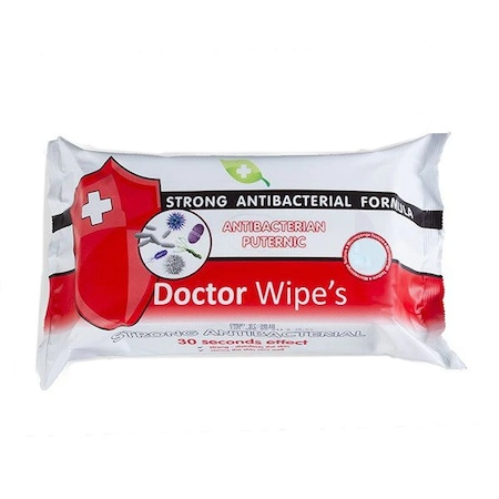 Servetele umede  Antibacteriene pentru maini si suprafete cu Aviz Biocid  - Dr. Wipes 72 bucati [2]