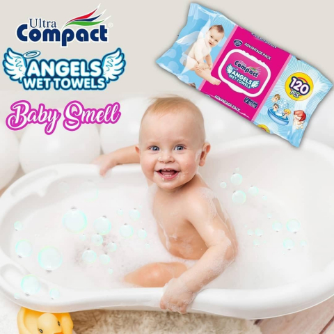 Servetele Umede Fresh cu Capac - Angels Baby Fresh - 1 Pachet x 72 buc, Large 16x19CM [3]