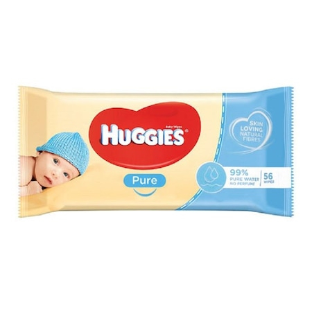 Servetele umede bebelusi - Servetele umede Huggies Pure 56 buc
