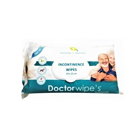 Ingrijire personala & Cosmetice - Servetele umede igienice pentru incontinenta Doctor Wipe's, 72buc, 25x22cm