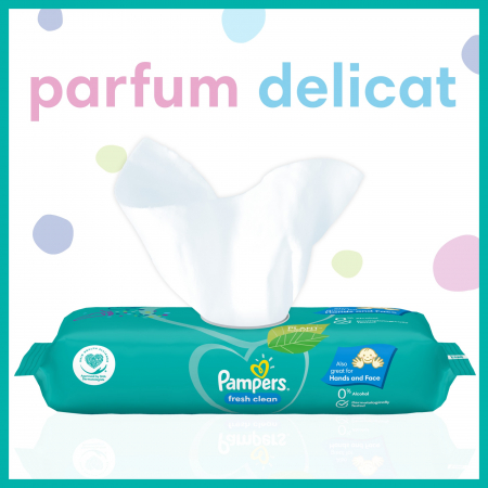 Servetele umede Pampers Fresh Clean, 4 pachete x 80, 320 buc [2]