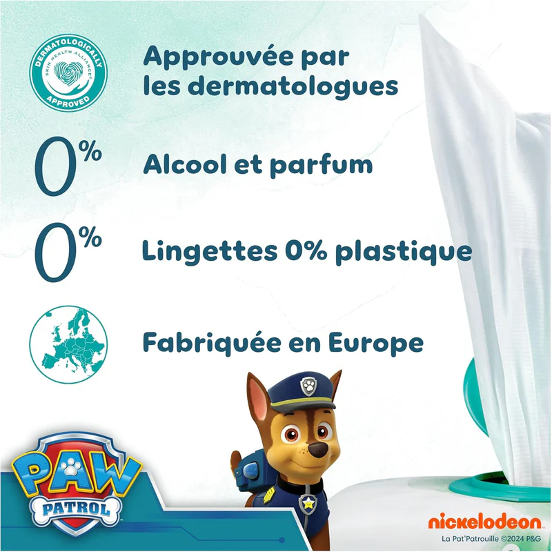 Șervețele Umede pentru Bebeluși Pampers Harmonie Aqua  Patrula Catelusilor - Editie Limitata,  PH Natural , 99% Apă  Pura, 0% Plastic ,  9 x 48 = 432 Buc [2]