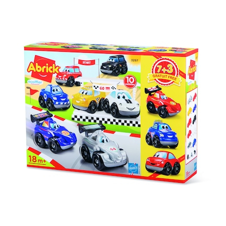 Seturi de constructie - Set 10 masinute Abrick cu caroserii interschimbabile, EC 3297