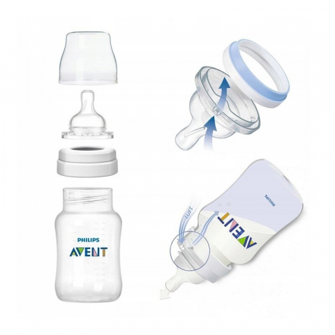 Set 2 tetine din silicon cu debit variabil Philips Avent Classic+ SCF635/27, Transparent 3+ luni [3]