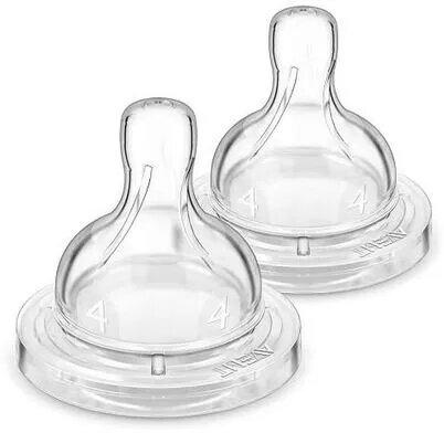 Biberoane, tetine si accesorii - Set 2 Tetine, Philips Avent, Pentru Hranire Naturala Cu Flux Lent