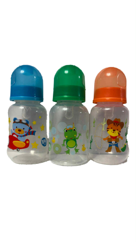 Articole hranire bebelusi - Set 3 x Biberoane  pentru  Baieti ,  Gradate,  Ergonomice Lorelli Baby Care Easy Grip Feeding Bottle, Tetina din Silicon, BPA Free, Capacitate: 125 ml, Multicolor