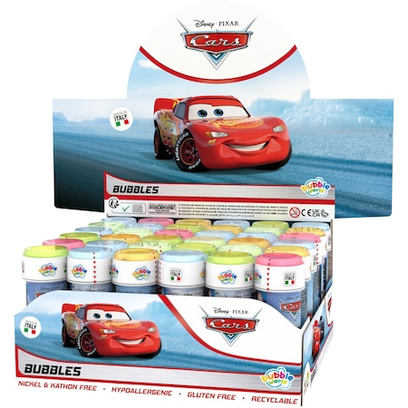 Jucarii, Copii & Bebe - Set 36 tuburi baloane de sapun Cars, Bubble World, 36 x 60 ml