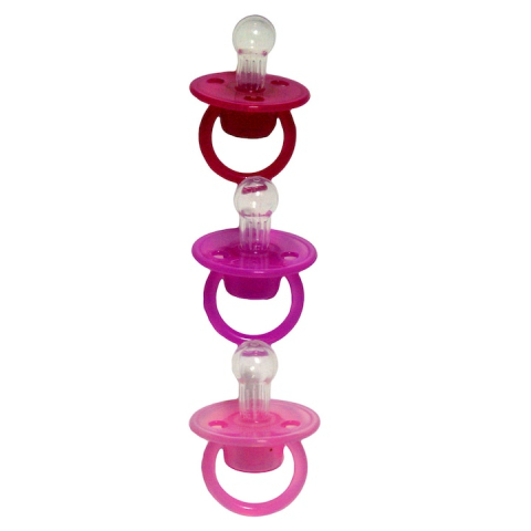 Set 3x Suzete BabyPure pentru Fetite din Silicon - Forma Rotunda ,fara BPA (0 Luni +) Multicolor [1]