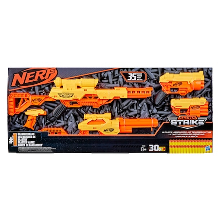 Arme de jucarie - Set 5 blastere Nerf - Alpha Strike, Ultimate Mission, 30 proiectile