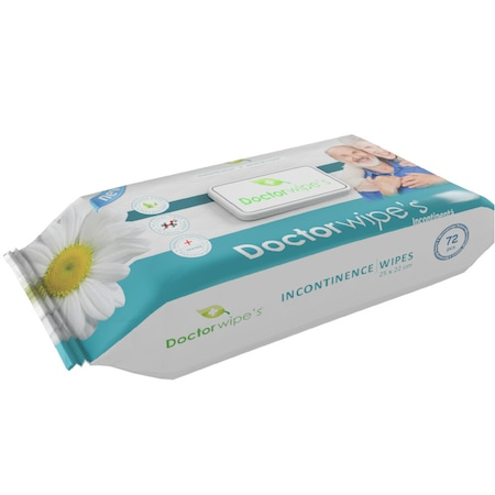 Ingrijire personala & Cosmetice - Set 5 x Servetele Umede Igienice pentru Incontenenta cu capac Doctor Wipe's - 72 buc / Pac