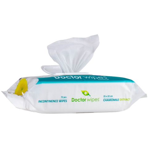 Set 5 x Servetele Umede Igienice pentru Incontenenta cu capac Doctor Wipe's - 72 buc / Pac [4]