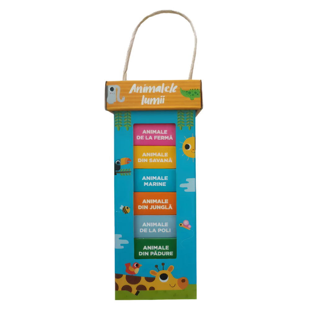 Carti pentru copii - Set 6 Carticele Educative  pentru Bebelusi - Animalele Lumii