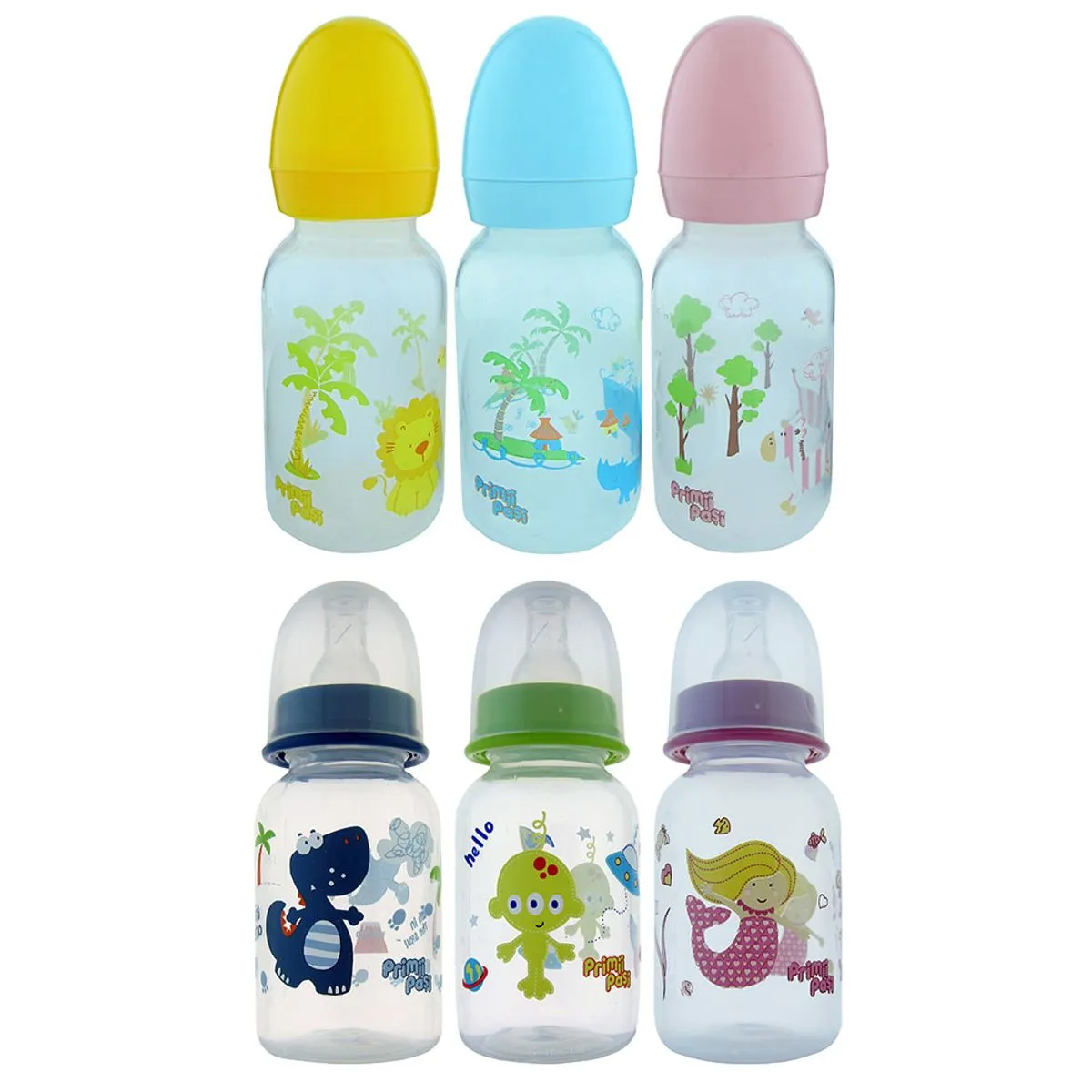 Set 6 x Biberoane  pentru Fetite,  Gradate,  Ergonomice Lorelli Baby Care Easy Grip Feeding Bottle, Tetina din Silicon, BPA Free, Capacitate: 125 ml, Multicolor [4]
