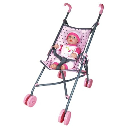 Set Complet Carut, Patut, Loc de Joaca, Leagan si Accesorii pentru Papusi - My Baby Travelling, Papusa Bebelus inclusa [1]