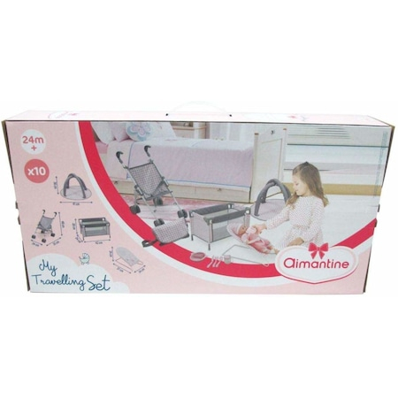 Set Complet Carut, Patut, Loc de Joaca, Leagan si Accesorii pentru Papusi - My Baby Travelling, Papusa Bebelus inclusa [6]