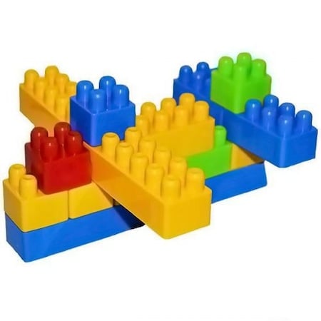 Cuburi si caramizi - Set cuburi de constructie lego, 130 piese