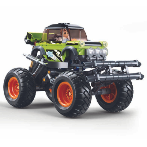 Set de Construcție Power Bricks  Off - Road Monster Truck  cu Mecanism de Deplasare Pull Back - 264 Piese [3]