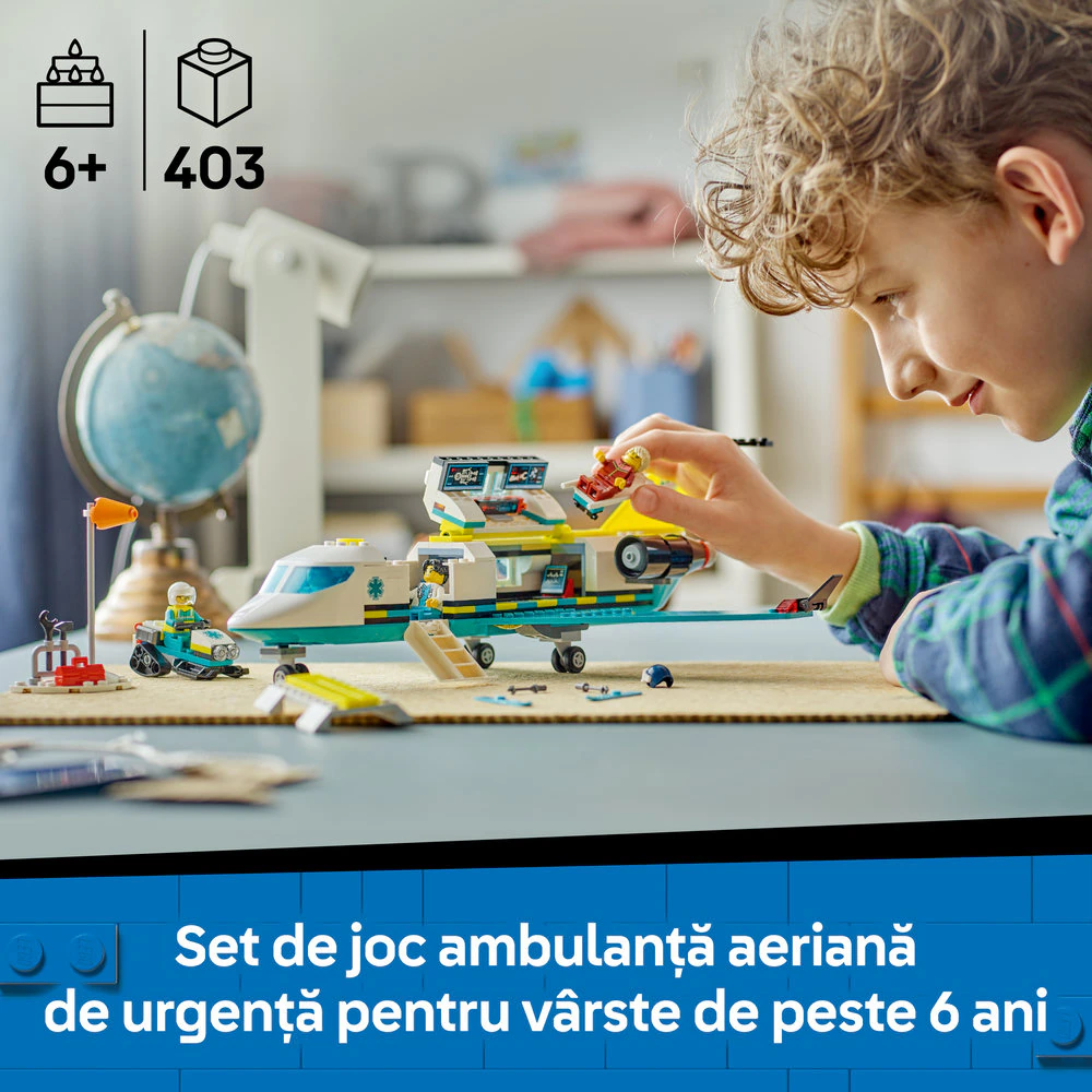 Set de Constructii - LEGO City Air : Avion-Ambulanta pentru Urgente , 403 piese, 6ani+ [4]