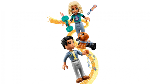 Set de Constructii  LEGO Friends  Masina de salvare pentru Caini  din Orasul Heartlake 41741, 2 mini-papusi, Accesorii pentru ingrijirea Cainilor Pickle [9]