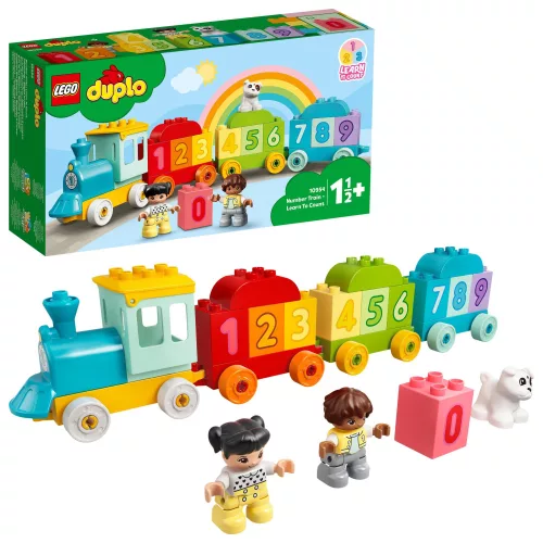 Cuburi si caramizi - Set de Constructii pentru Copii mici - Trenul Numeric 10954 LEGO DUPLO, Ne Jucam sa Invatam -  Învață să numere