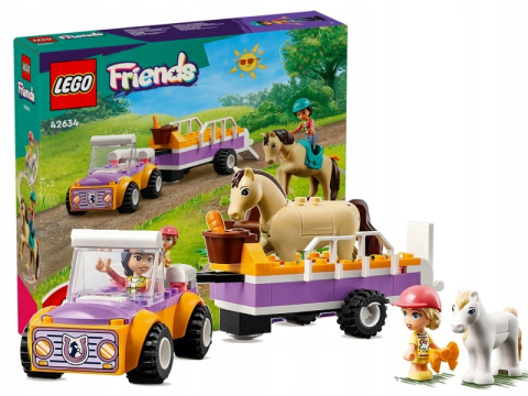 Jucarii & jocuri - Set de Constructii pentru Fetite , LEGO Friends 42634 Remorcă pentru Cal și Ponei