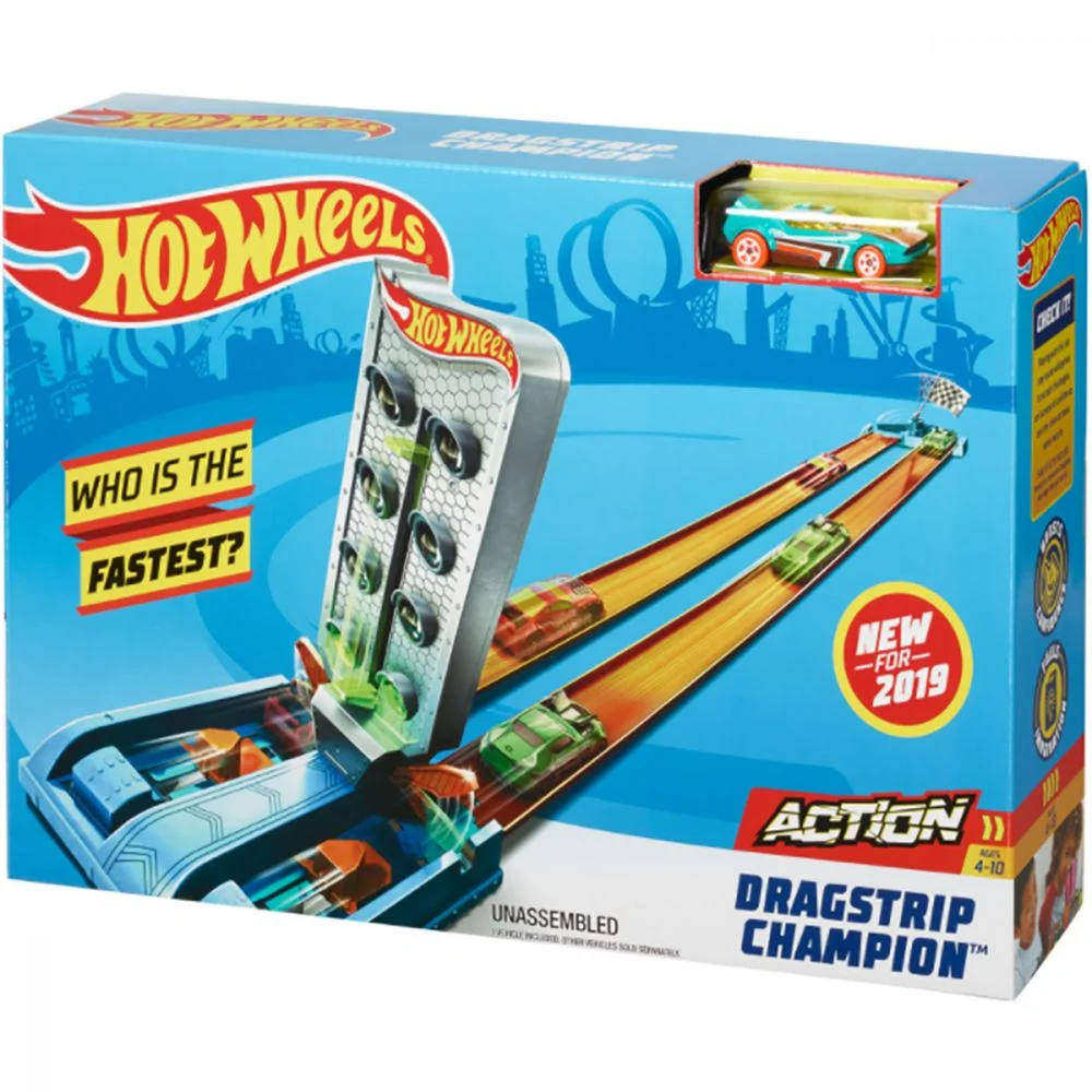 Masinute - Circuit  Lansator Dragstrip Champion GBF82 Hot Wheels Action - Pista pentru Acceleratii Maxime