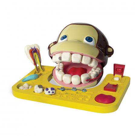 Set de Plastilina Noriel-Maimutica la Dentist+Rola cu Stampila Rosie,Plastelino [0]
