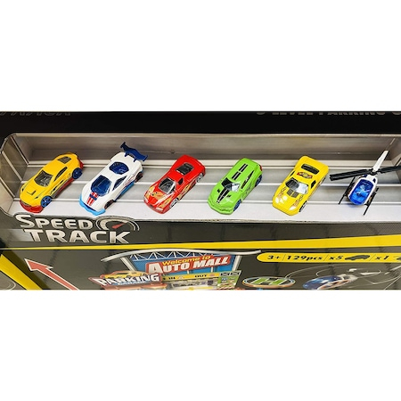 Set Joaca pentru Copii , Auto Mall Parking Garage , Parcare cu 5 Nivele , Elevator pentru Masini , Service Auto , Heliport cu Elicopter si 5 Masinute Incluse , Acces cu Bariera si Benzinarie [3]