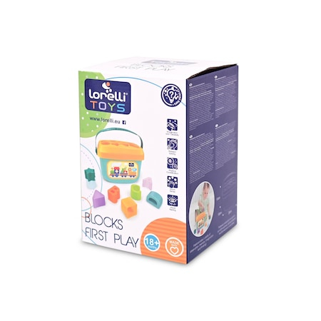 Set  Cuburi de construit  pentru Bebelusi, 16 piese, diferite forme si culori, 18 luni+ [2]