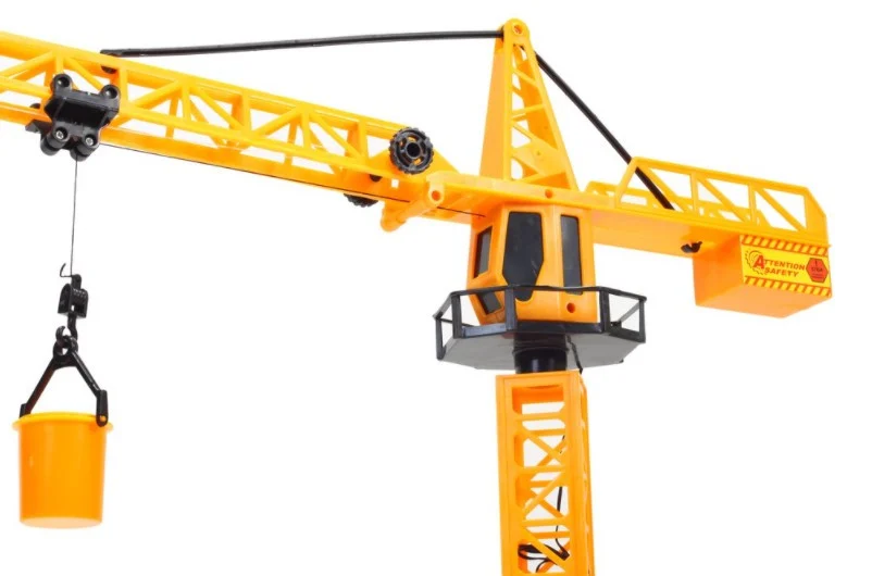 Set Macara de Constructii Mega Crane cu Telecomanda si Masinute + Casca de Protectie Incluse in Set , 1 Metru Inaltime [4]