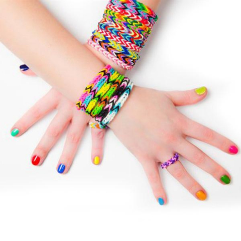 Set Multicreativ cu accesorii pentru realizarea bratarilor din elastic, Trendy Rainbow Loom Bands, 1000 piese [4]