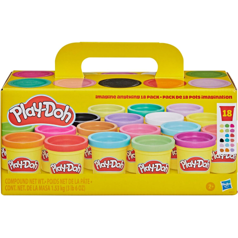 Set Multicreativ Play-Doh Super Rainbow, 18 Cutii Plastilina Super Culori Diferite in Cutie cu Maner [2]