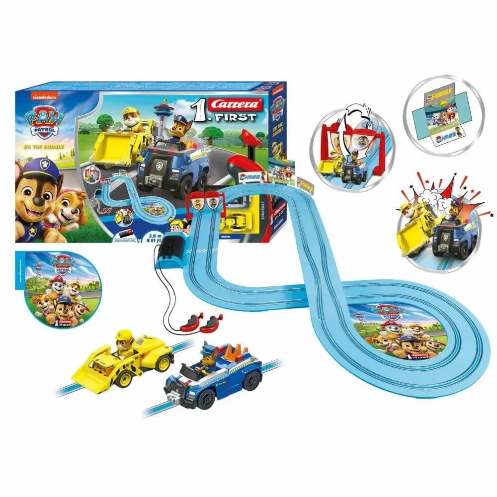 Set Pista de Curse cu 2 Masinute - Carrera Race & Rescue Vehicle Track Paw Patrol On the Double, 2,9 Metri [1]
