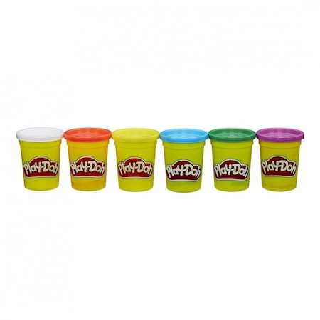 Pasta, lut si nisip modelabil - Set plastilina Hasbro Play-Doh 6 borcanase culori clasice