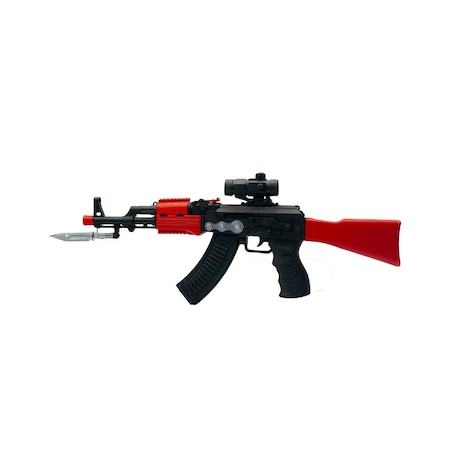 Arme de jucarie - Set Pusca Mitraliera tip Ak-47 cu baioneta si luneta, kalashnikov, 49x20 cm ,3 piese