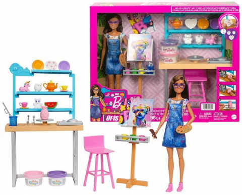 Papusi - Studioul de Arta Barbie® Relax and Create™ Barbie Mattel,  You can be Anything