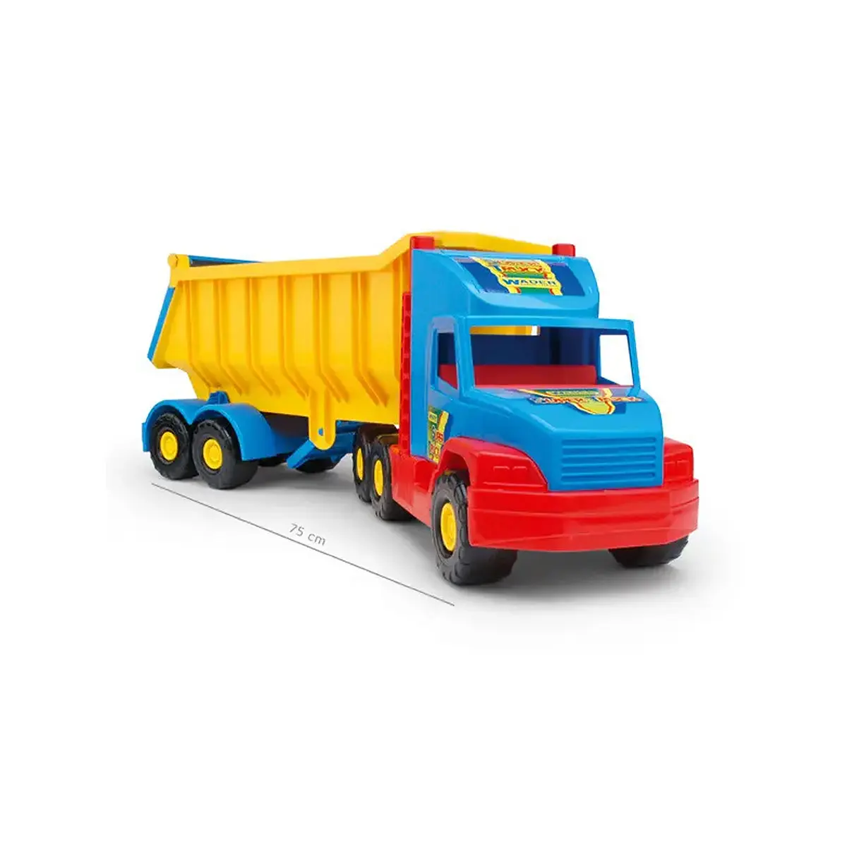 Super Truck Wader -  Basculantă din Plastic Multicolor  - 75 Cm Lungime [4]