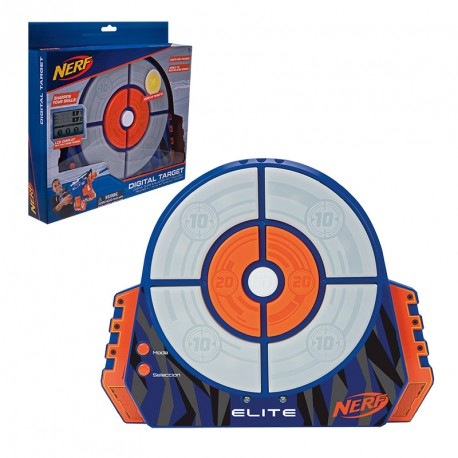 Skateboard - Țintă Digitală Electronică NERF Elite, Ecran LCD cu Lumini și Sunete, are diverse functii si 3 moduri de joc, competitie de punctaj, de viteza si de tinta