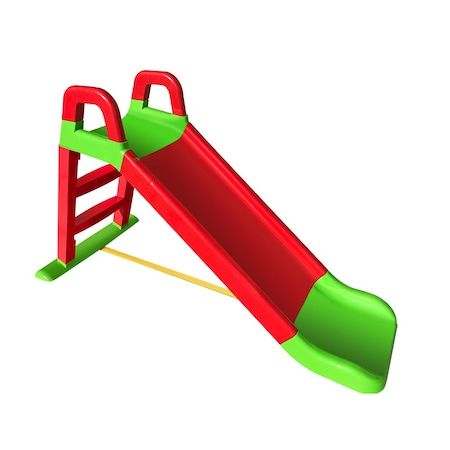 Tobogan Copii "ISP FUN SLIDE", Protectie Laterala Inaltata, pentru Interior si Exterior, Plastic Rezistent, Asamblare Usoara, Usor de Transportat, 140CM, Verde-Rosu [0]