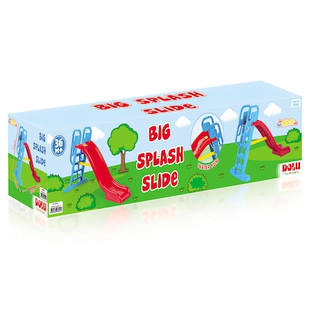 Tobogan  Big Splash pentru Interior sau Exterior,  Unisex,  Dimensiuni  114 x 189 x 85 cm - Rosu cu Albastru [1]